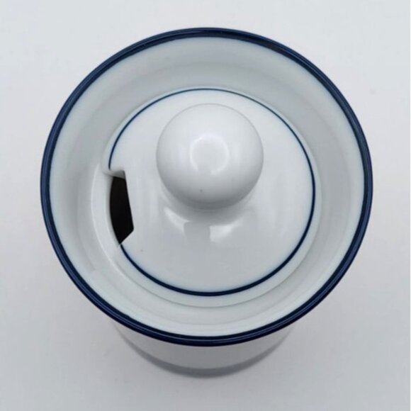 Dansk Concerto Allegro Blue Porcelain Sugar Bowl W/ Lid Minimalist Modern - Picture 2 of 8